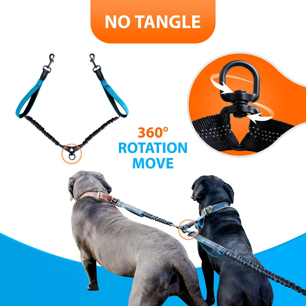 NexaLeash Tactical Bungee Dog Leash, Hands-Free Heavy Duty Lead for Running & Training