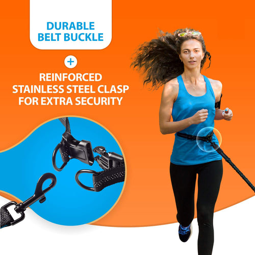 NexaLeash Tactical Bungee Dog Leash, Hands-Free Heavy Duty Lead for Running & Training