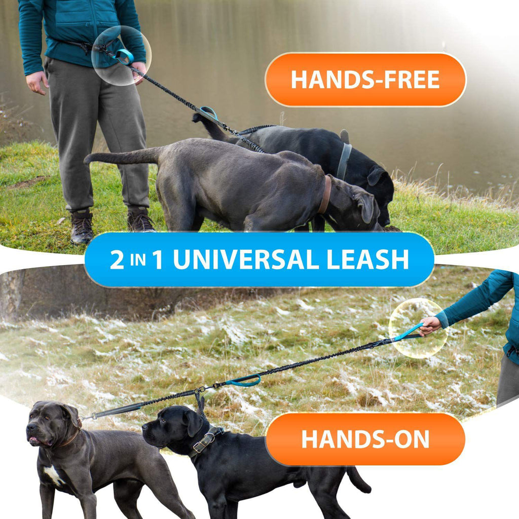 NexaLeash Tactical Bungee Dog Leash, Hands-Free Heavy Duty Lead for Running & Training
