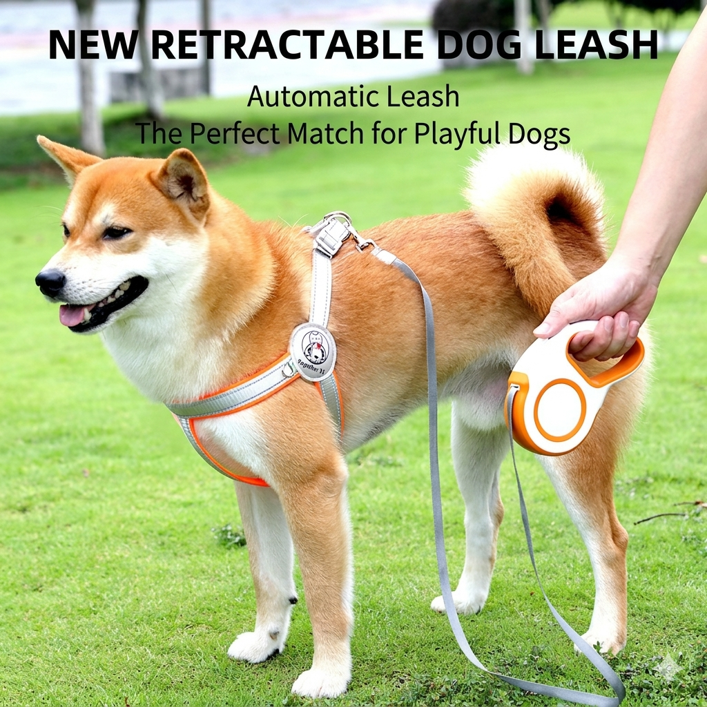 Anti-Pull Reflective Dog Leash - Heavy Duty Nylon No Pull Leash for Medium Large Dogs (6FT/180cm)