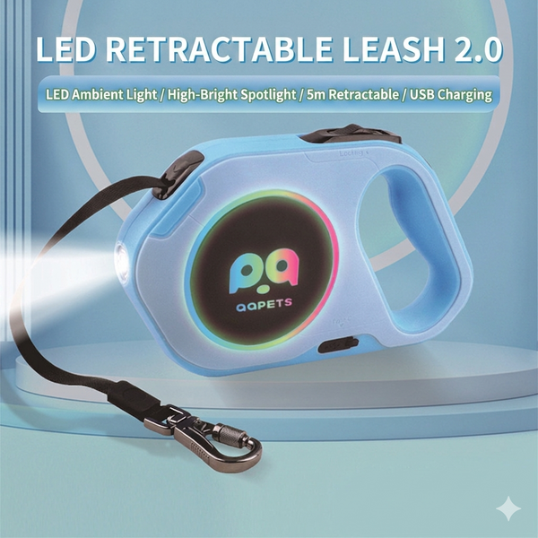 NexaLeash Double Retractable Dog Leash, 360° Tangle-Free Dual Pet Lead for Two Dogs Walking