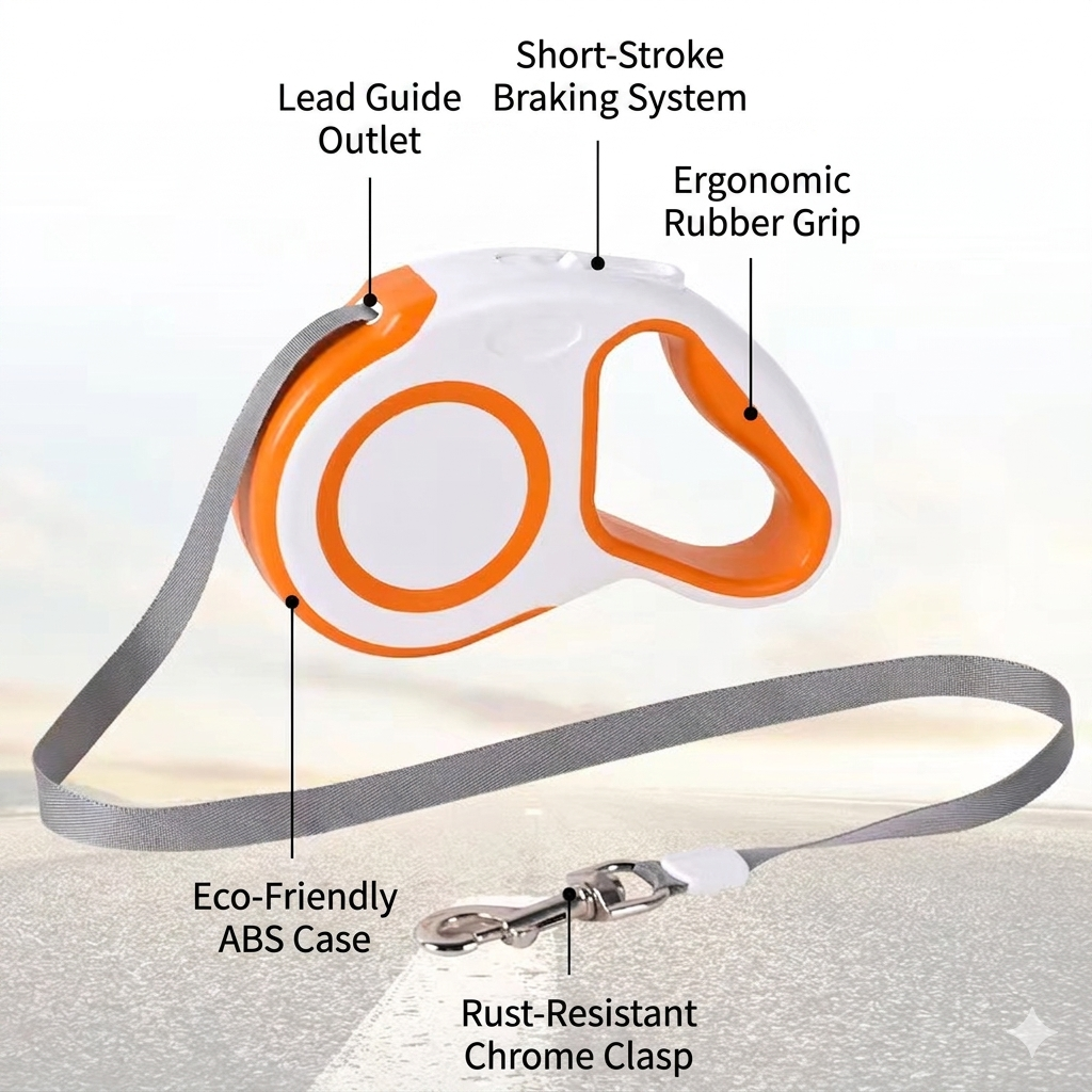 Anti-Pull Reflective Dog Leash - Heavy Duty Nylon No Pull Leash for Medium Large Dogs (6FT/180cm)